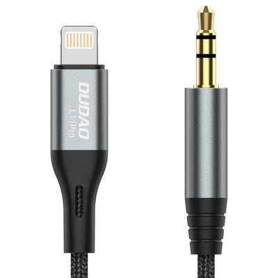 Cablu Dudao Lightning To Mini Jack 3.5mm Audio 1m Gri (L11pro)