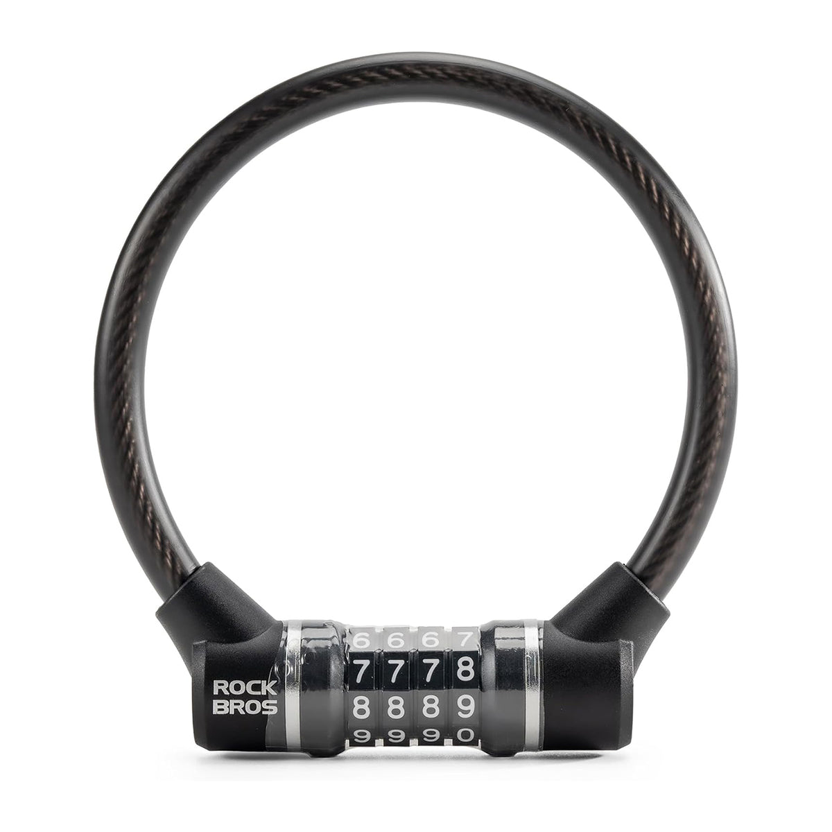 Cablu Rockbros 87639-4 Bicycle Lock cu Code And Steel - Negru