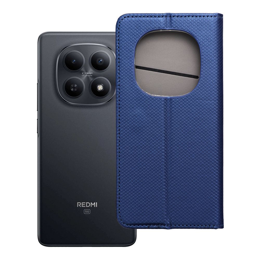 Husa Smart Book pentru Xiaomi Redmi Note 15 PRO Plus 5G Bleumarin