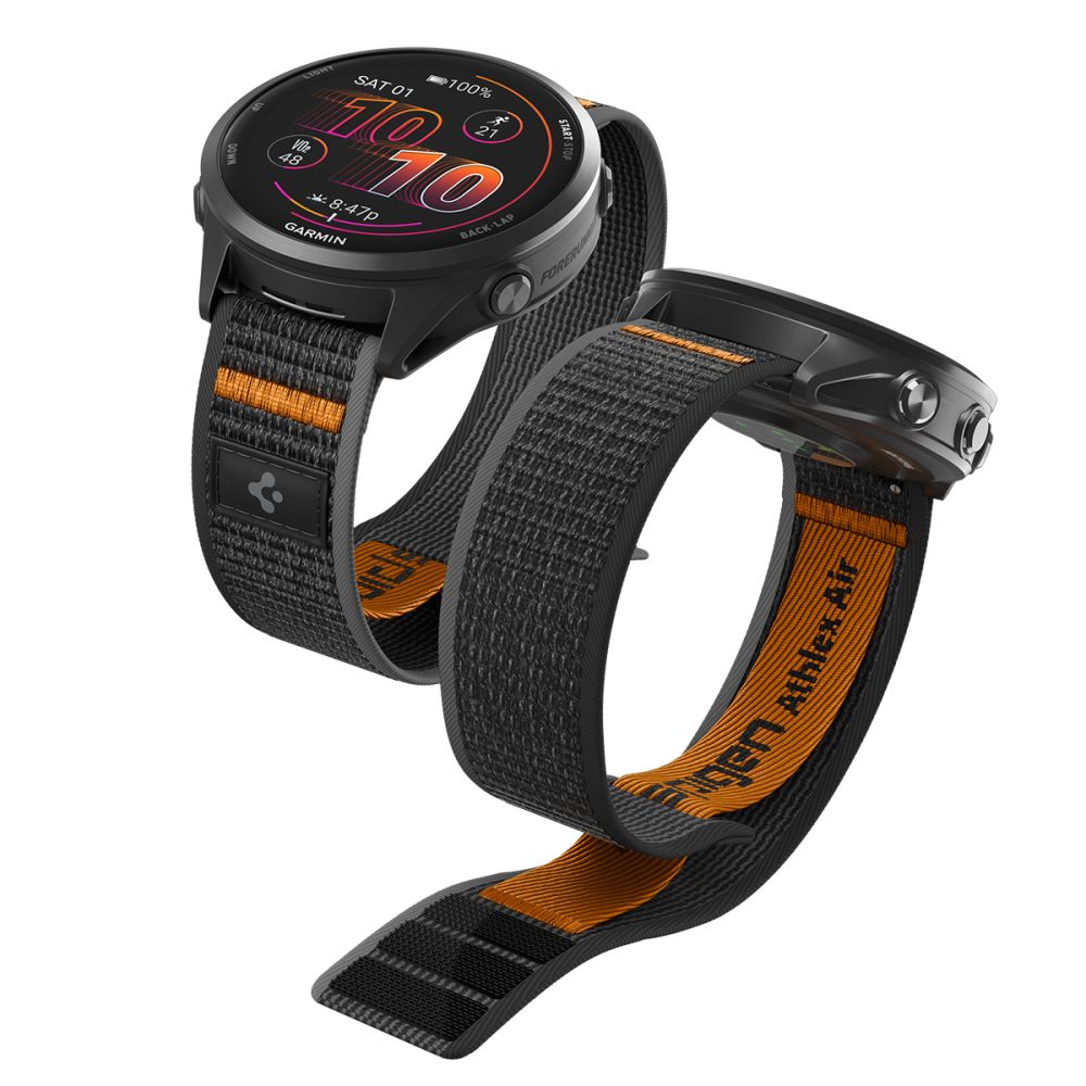 Curea Spigen Athlex Airna Garmin Quick Release 22 Mm - Czarno-Portocaliu