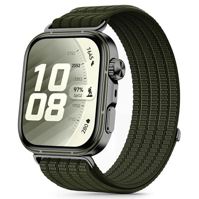 Curea Tech-protect Nylon pentru Huawei Watch Fit 3 / 4 / 4 Pro / 5 / 5 Pro - Verde