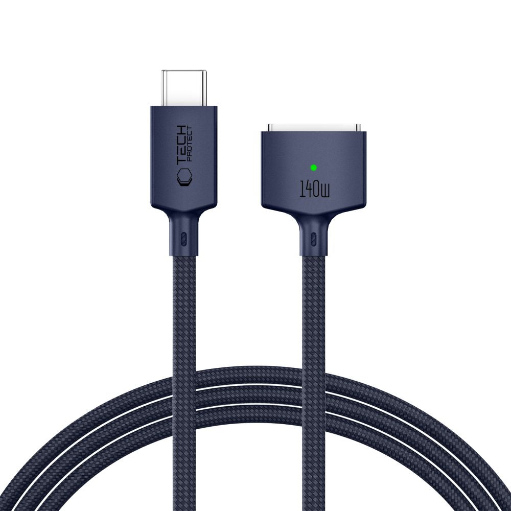 Cablu Tech-protect Mmc01 Ultraboost Usb-c / Usb-c Magsafe 3 140W 200cm pentru MacBook - Bleumarin