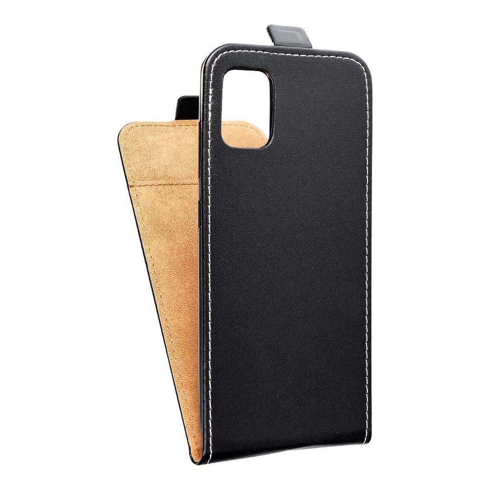 Husa Vertical Flip pentru Samsung A51 Slim Flexi Fresh Negru