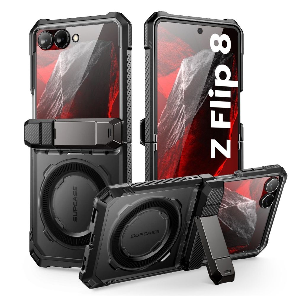 Husa Supcase UB Grip Mag Magsafe pentru Samsung Galaxy Z Flip 8 - Negru