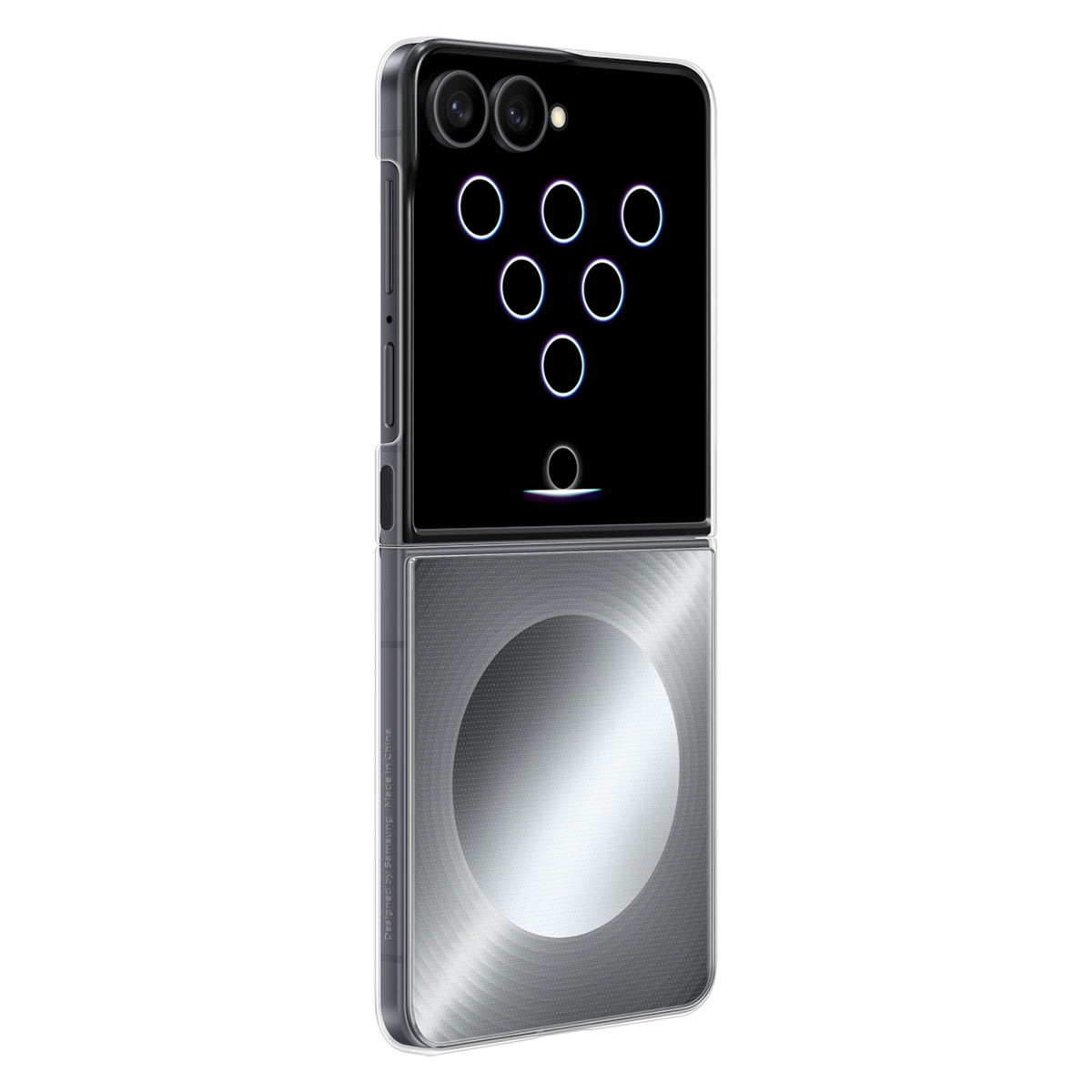 Husa Samsung Flipsuit pentru Samsung Galaxy Z Flip 8 cu Interactive LED Card - Gri