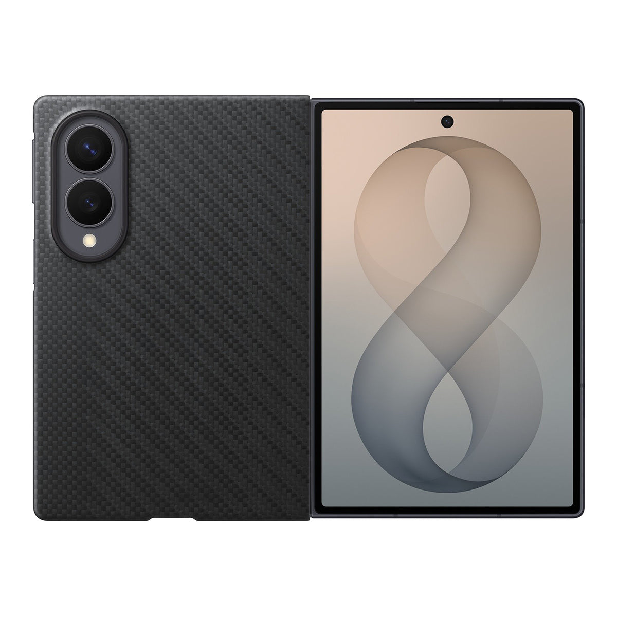 Husa Ef-kf971sbe Samsung Carbon Magnet pentru Galaxy Z Fold 8 Negru