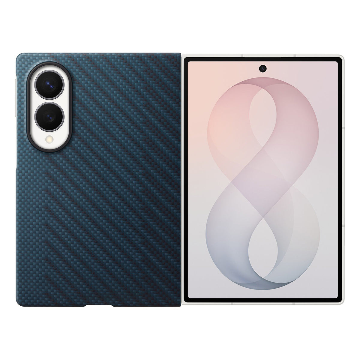 Husa Ef-kf971sne Samsung Carbon Magnet pentru Galaxy Z Fold 8 Albastru