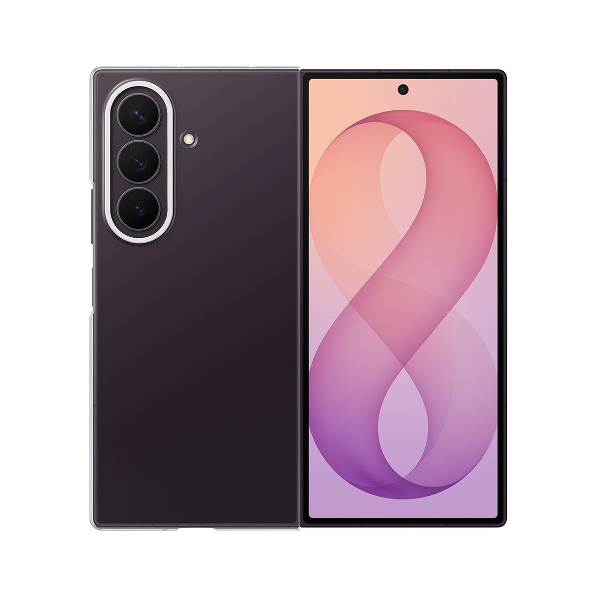 Husa Samsung Transparent pentru Samsung Galaxy Z Fold 8 Ultra 0.8 Mm + 2 Pcs. Of Anti-reflective Film - Transparent