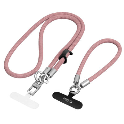 Curea Tech-protect C10s Crossbody Phone Lanyard (114 Cm) + Wrist (31 Cm) - Roz Titanium