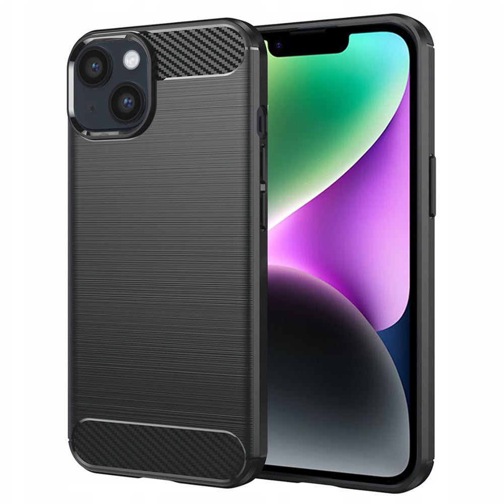 Techsuit - Carbon Silicone - iPhone 14 - Black