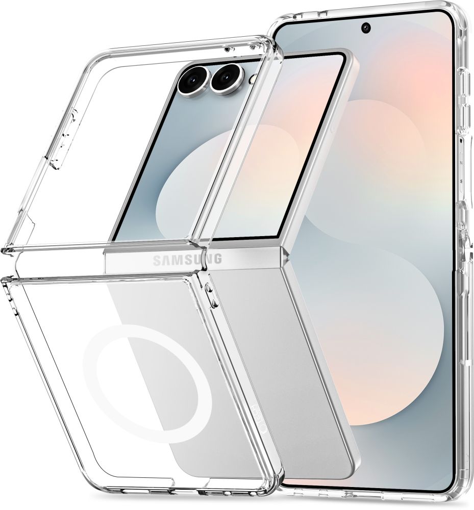Husa Tech-protect Flexair Hybrid Magsafe pentru Samsung Galaxy Z Flip 8 - Transparent