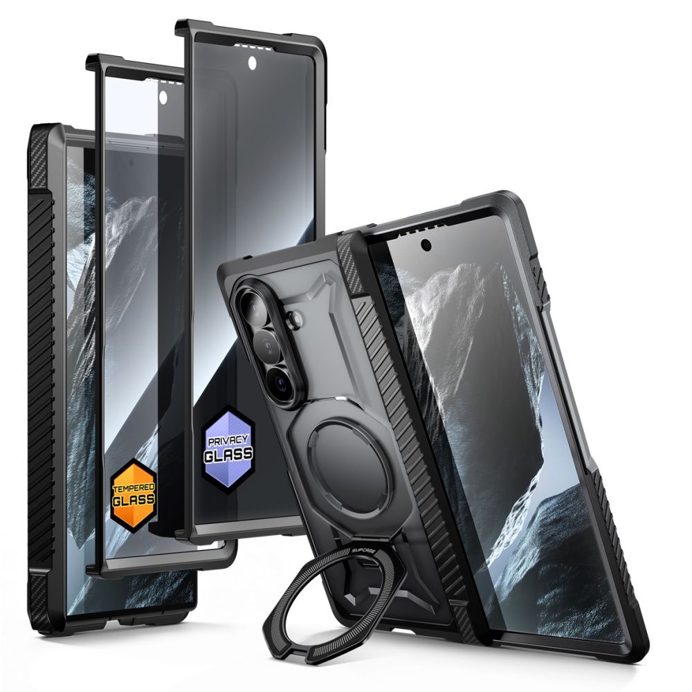 Husa Supcase UB Grip Mag Magsafe 2-Set Na Samsung Galaxy Z Fold 8 - Negru
