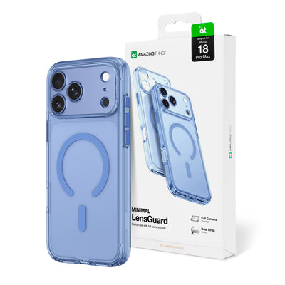 Husa Amazingthing Minimal Mag lentila pentru iPhone 18 Pro Max cu Camera si Lanyard Mount Compatible cu Magsafe - Albast