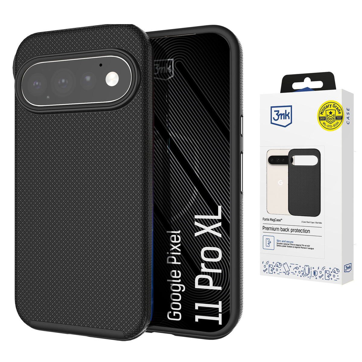 Husa 3mk Fortis Magcase pentru Google Pixel 11 Pro XL - Negru