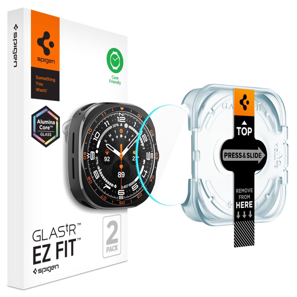 Folie Spigen Glas.tr EZ Fit AC 2-Pack sticla pentru Samsung Galaxy Watch Ultra 47mm