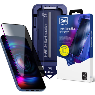 Folie 3mk Hardglass Max Privacy sticla cu Applicator pentru iPhone 18 Pro