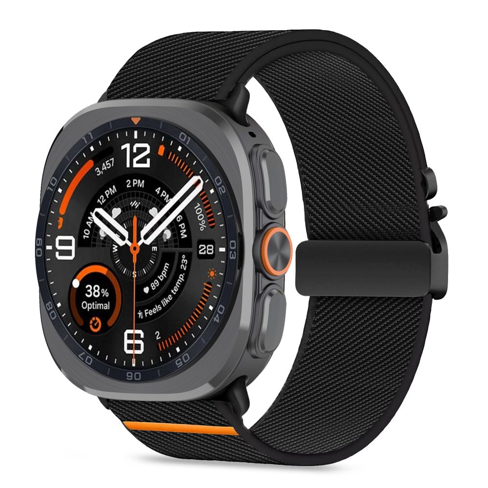 Curea Tech-protect Nylon Clasp pentru Samsung Galaxy Watch Ultra 47mm - Negru