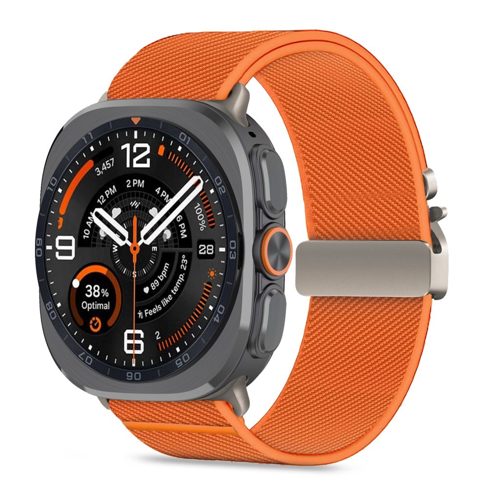 Curea Tech-protect Nylon Clasp pentru Samsung Galaxy Watch Ultra 47mm - Portocaliu