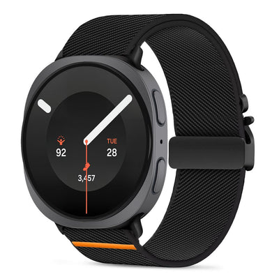 Curea Tech-protect Nylon Clasp pentru Samsung Galaxy Watch 40/44/46 Mm - Negru