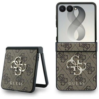 Husa Guess Big 4G Logo pentru Samsung Galaxy Z Flip 8 - Maro