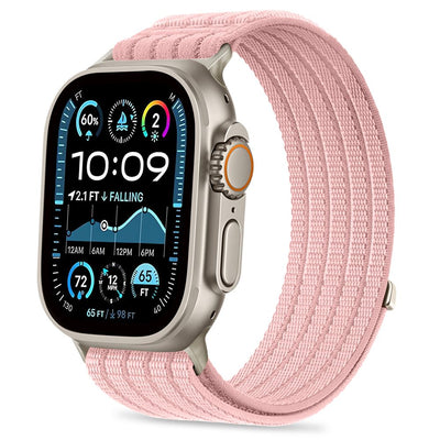 Curea Tech-protect Nylon Sport pentru Apple Watch 44/45/46/49 Mm - Roz deschis
