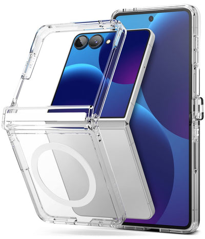 Husa Ringke Fusion Flap Magnetic Magsafe pentru Samsung Galaxy Z Flip 8 - Transparent