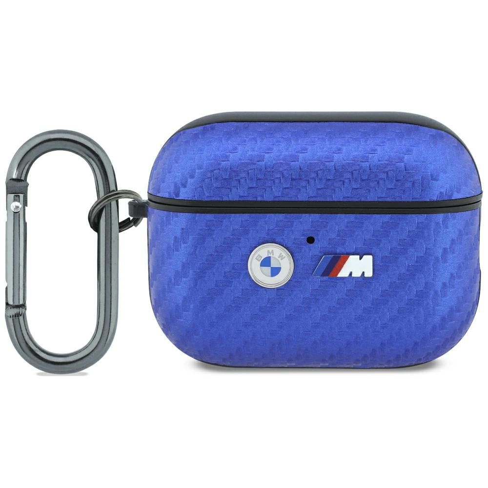 Husa BMW M Carbon Metal Logo pentru AirPods Pro 3 - Albastru deschis