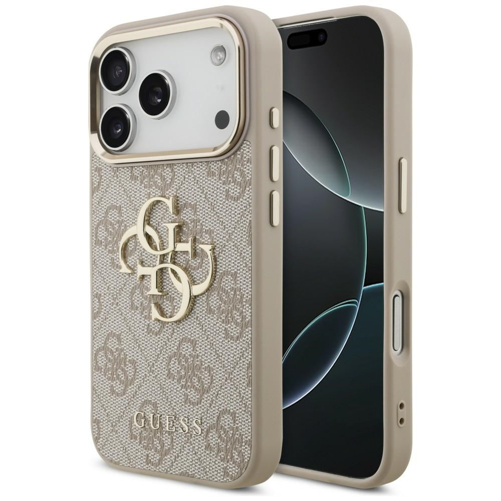 Husa Guess 4G Big 4G Classic Logo pentru iPhone 17 Pro / 18 Pro - Roz auriu