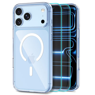 Folie Tech-protect Flexair Hybrid Magsafe Husa + Tech-protect sticla Fit+ 2-Pack pentru iPhone 18 Pro Max / 17 Pro Max -