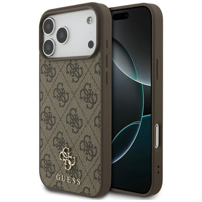 Husa Guess 4G Small Classic Logo Magsafe pentru iPhone 17 Pro Max / 18 Pro Max - Maro