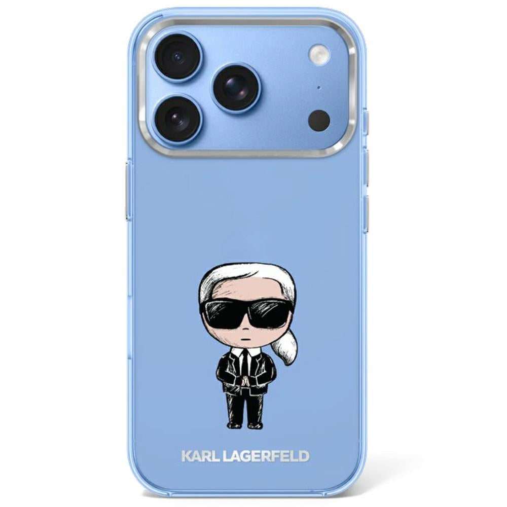 Husa Karl Lagerfeld IML Ikonik Sketch Print Magsafe pentru iPhone 17 Pro / 18 Pro - Roz deschis