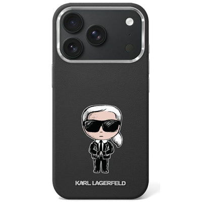 Husa Karl Lagerfeld Smooth Ikonik Sketch Magsafe pentru iPhone 18 Pro / 17 Pro - Negru