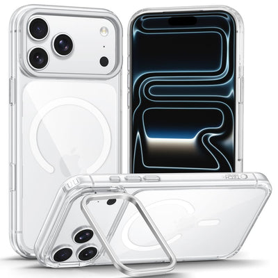 Husa Tech-protect Magstand Magsafe CC pentru iPhone 18 Pro / 17 Pro - Transparent