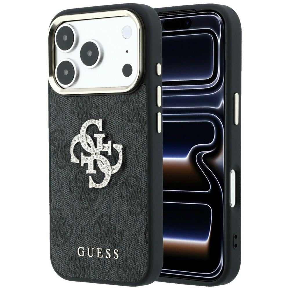 Husa Guess 4G & Big Strass Logo pentru iPhone 17 Pro Max / 18 Pro Max - Negru