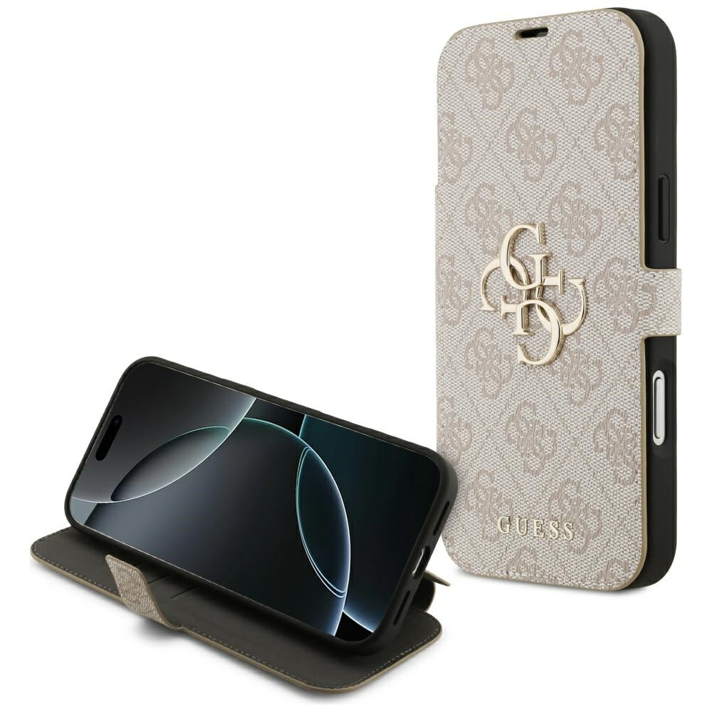Husa Guess Book 4G Metal Logo pentru iPhone 18 Pro Max / 17 Pro Max - Roz