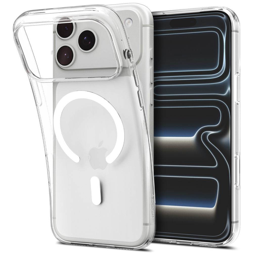 Husa Spigen Liquid Crystal Magsafe pentru iPhone 18 Pro Max / 17 Pro Max - Transparent si Alb