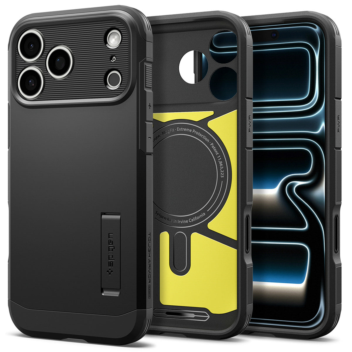 Husa Spigen Tough Armor Magsafe pentru iPhone 18 Pro / 17 Pro - Negru