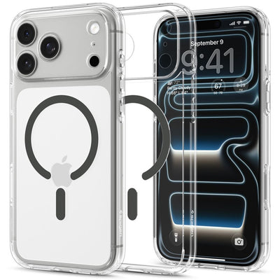 Husa Spigen Ultra Hybrid Magsafe pentru iPhone 18 Pro / 17 Pro - Transparent Graphite