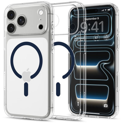 Husa Spigen Ultra Hybrid Magsafe pentru iPhone 18 Pro Max / 17 Pro Max - Transparent Bleumarin