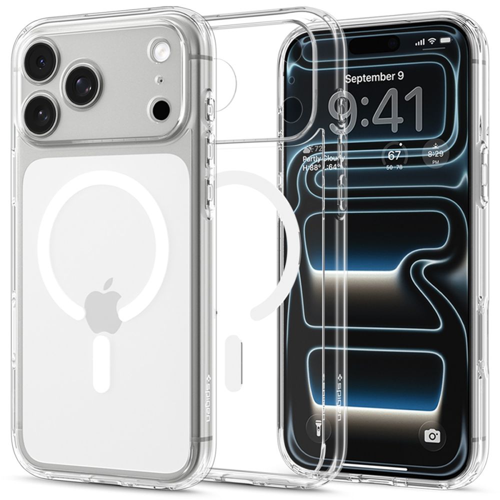 Husa Spigen Ultra Hybrid Magsafe pentru iPhone 18 Pro Max / 17 Pro Max - Transparent si Alb