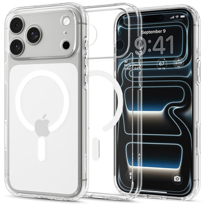 Husa Spigen Ultra Hybrid Magsafe pentru iPhone 18 Pro Max / 17 Pro Max - Transparent si Alb