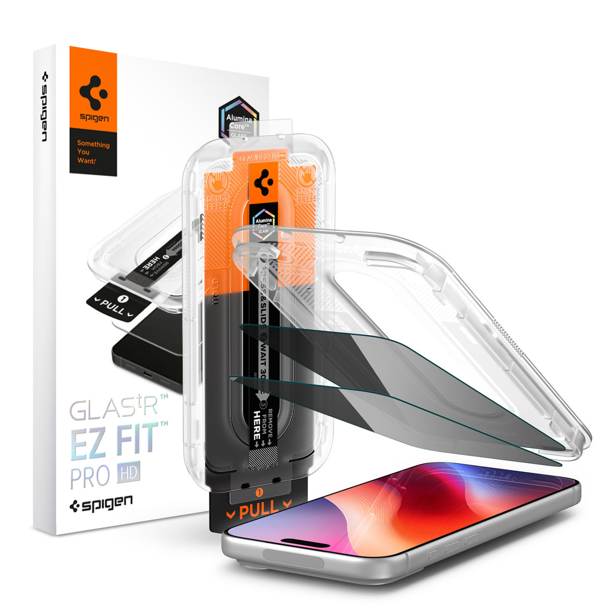 Folie Spigen Glas.tr EZ Fit Pro HD AC 2-Pack Privacy sticla pentru iPhone 18 Pro