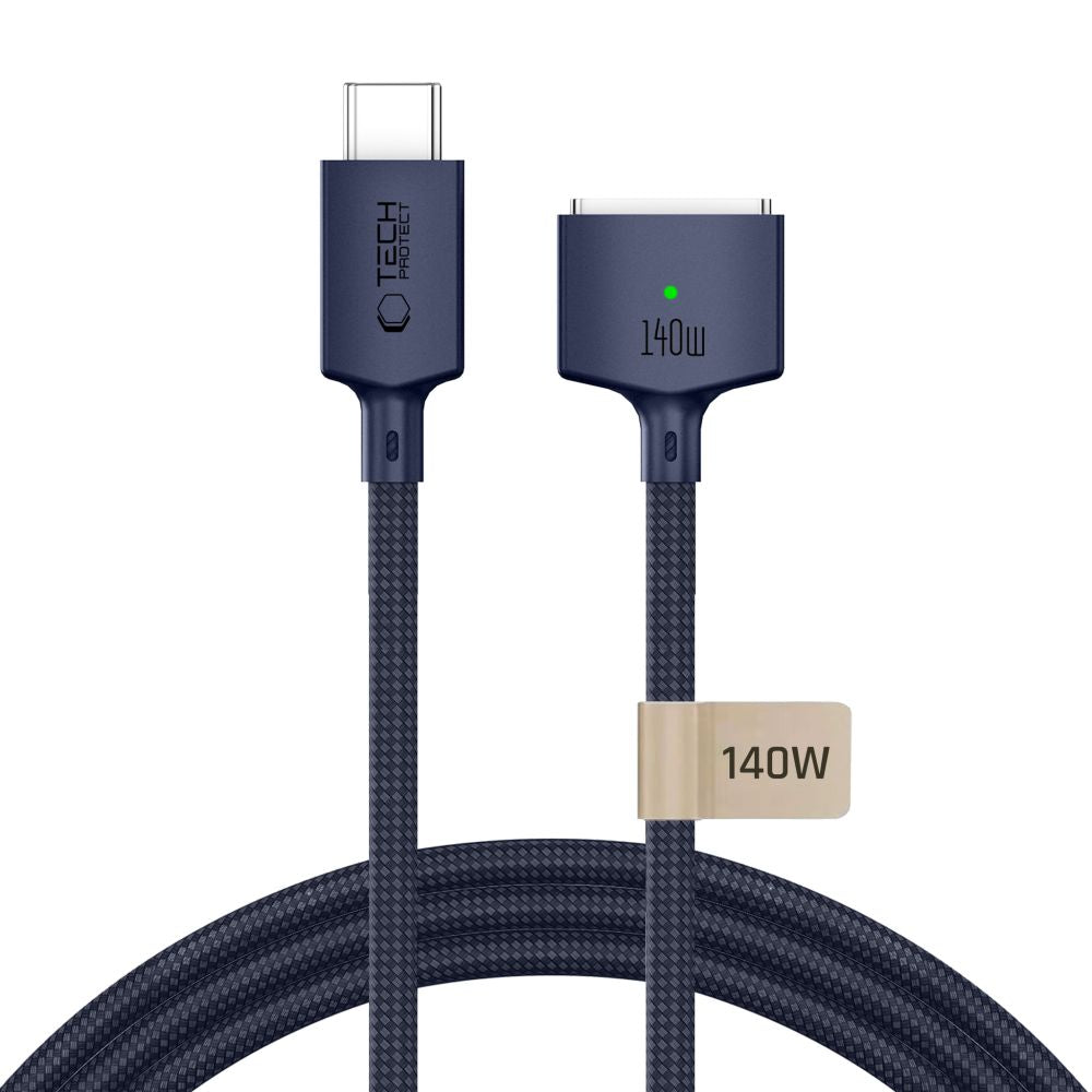 Cablu Tech-protect Mmc01 Ultraboost Usb-c / Magsafe 3 140W 300cm pentru MacBook - Bleumarin