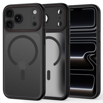 Husa Tech-protect Magcam Magsafe pentru iPhone 18 Pro Max / 17 Pro Max - mat Negru si Rosu