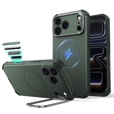 Husa ESR Cyber Tough Kickstand Magsafe pentru iPhone 18 Pro Max / 17 Pro Max - Verde