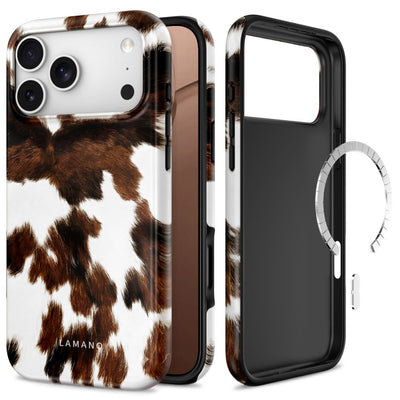 Husa Tech-protect Lamano Magsafe pentru iPhone 18 Pro Max / 17 Pro - Maro si Alb
