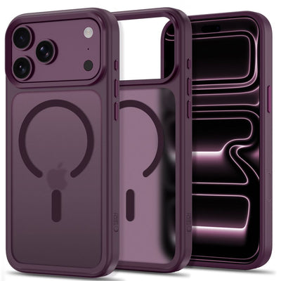 Husa Tech-protect Magmat Magsafe CC pentru iPhone 18 Pro / 17 Pro - Burgundy mat