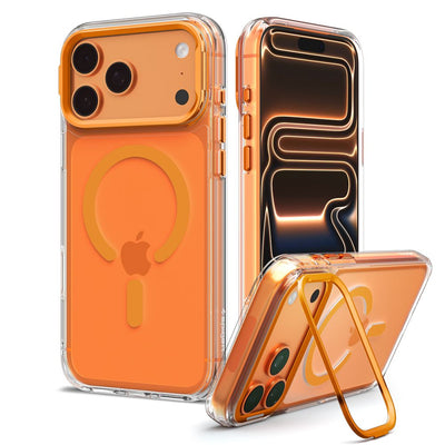 Husa Spigen Ultra Hybrid Optik S Magsafe pentru iPhone 18 Pro / 17 Pro - Transparent Portocaliu