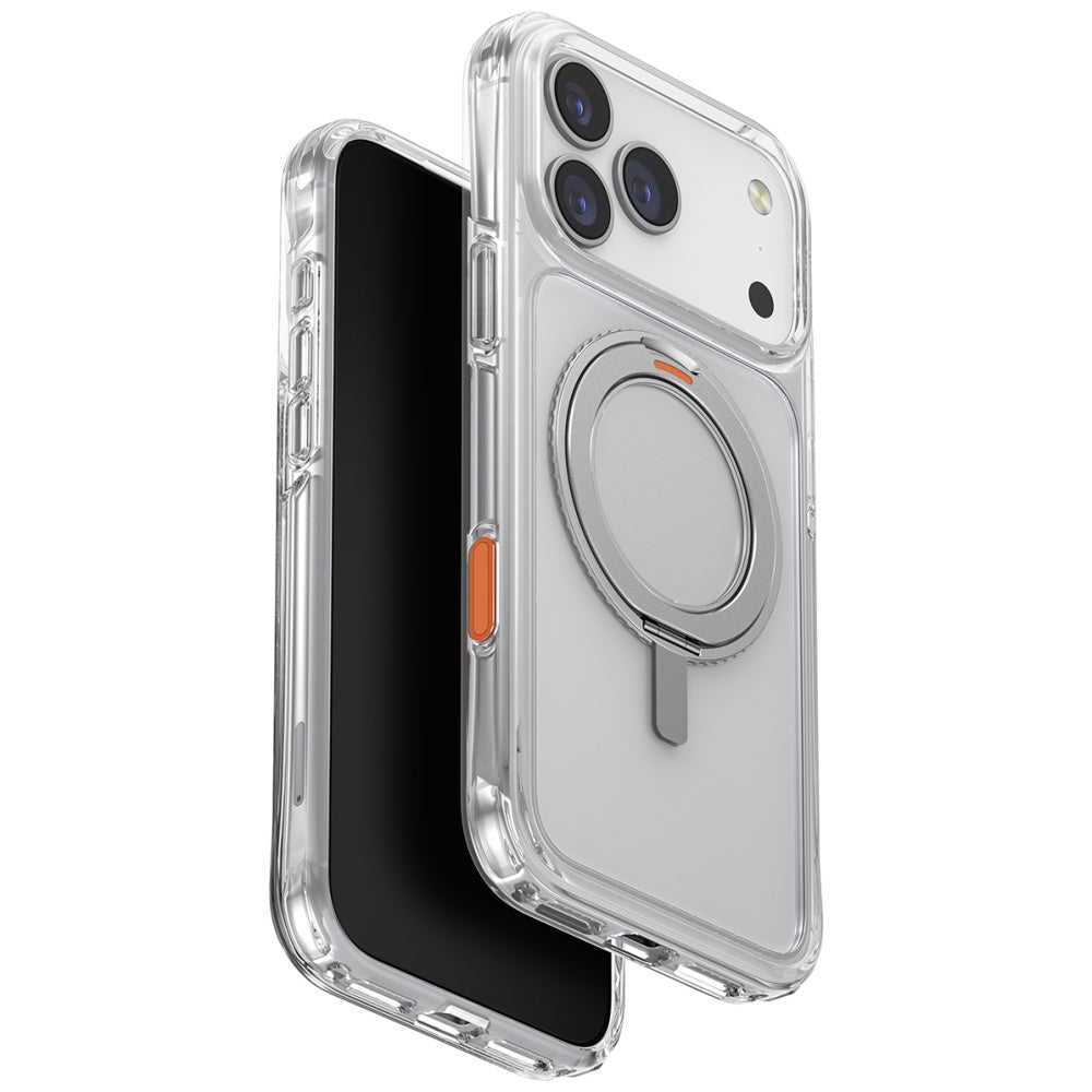 Husa Uniq Swivix 360 Rotating Kickstand pentru iPhone 17 Pro Max - Transparent
