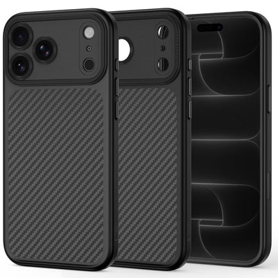 Husa Tech-protect Magcam Magsafe Carbon pentru iPhone 18 Pro / 17 Pro - Negru